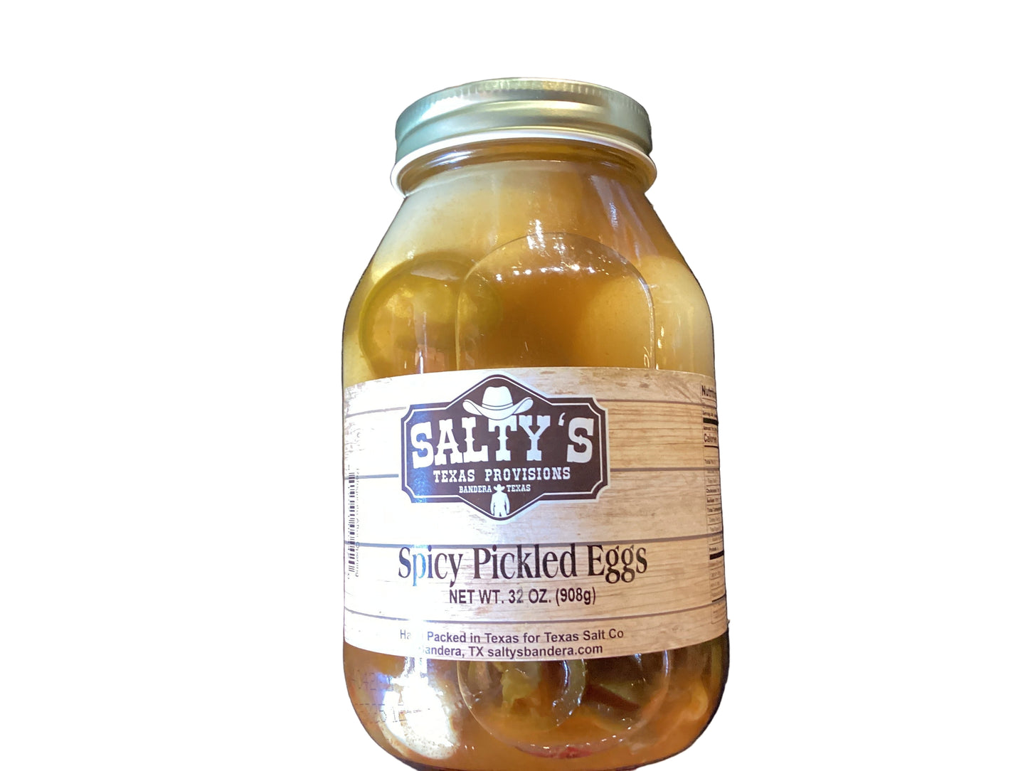 Spicy Pickled Eggs 32oz - Salty's Texas Provisions