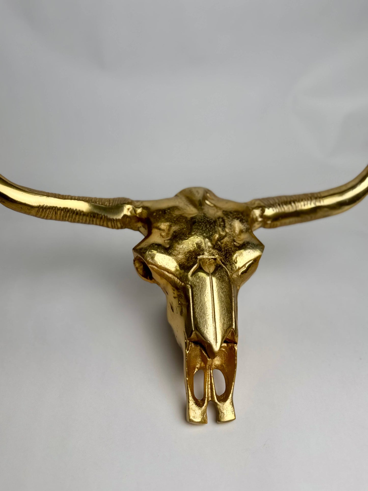 Gold Bull Head Wall Decor 21x16.5x4"