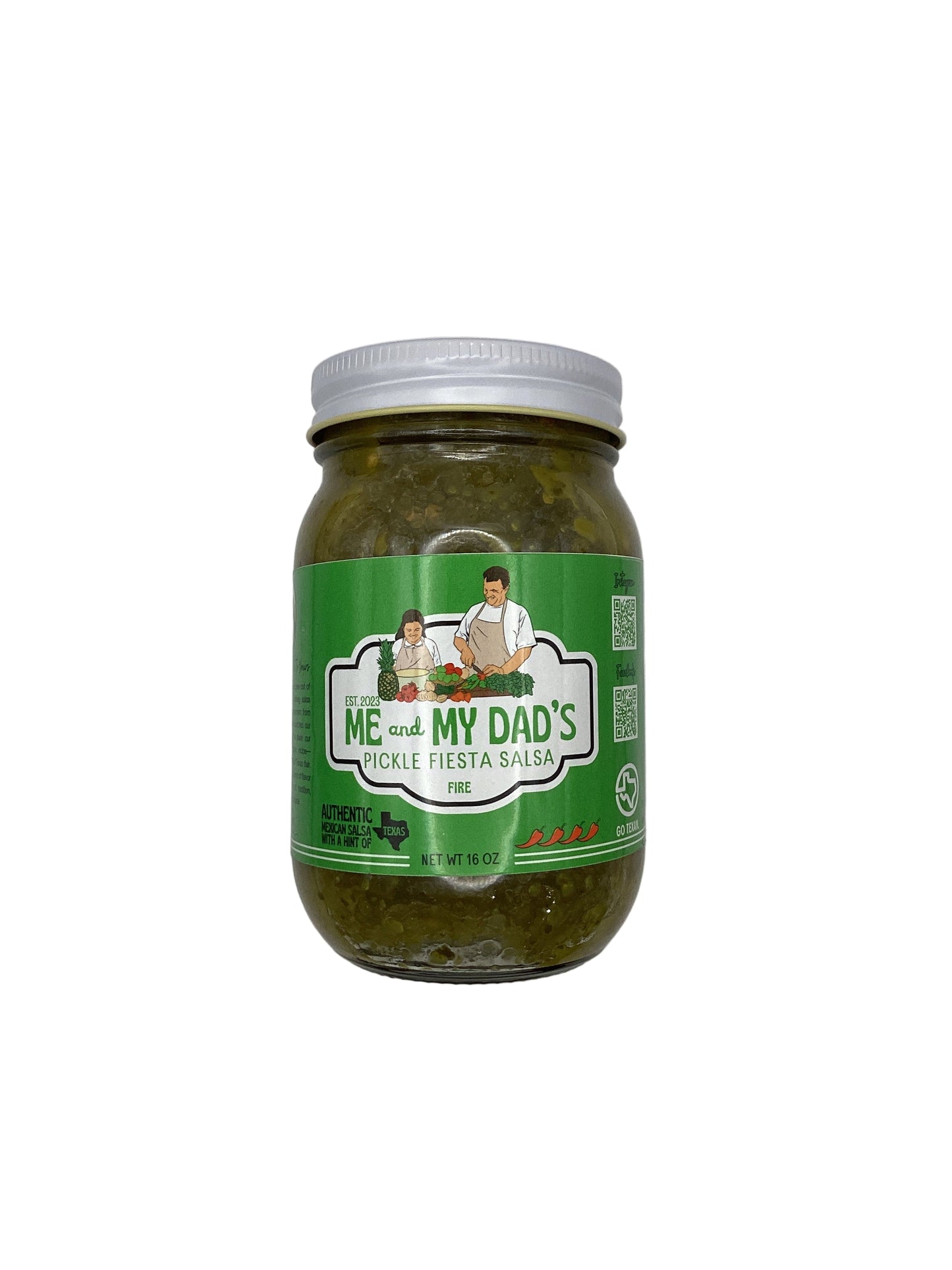 Me and My Dad’s Fire Pickle Fiesta Salsa 16oz - Salty's Texas Provisions