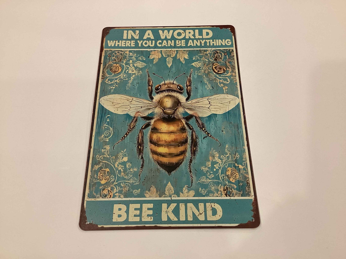 Bee Kind metal sign R589