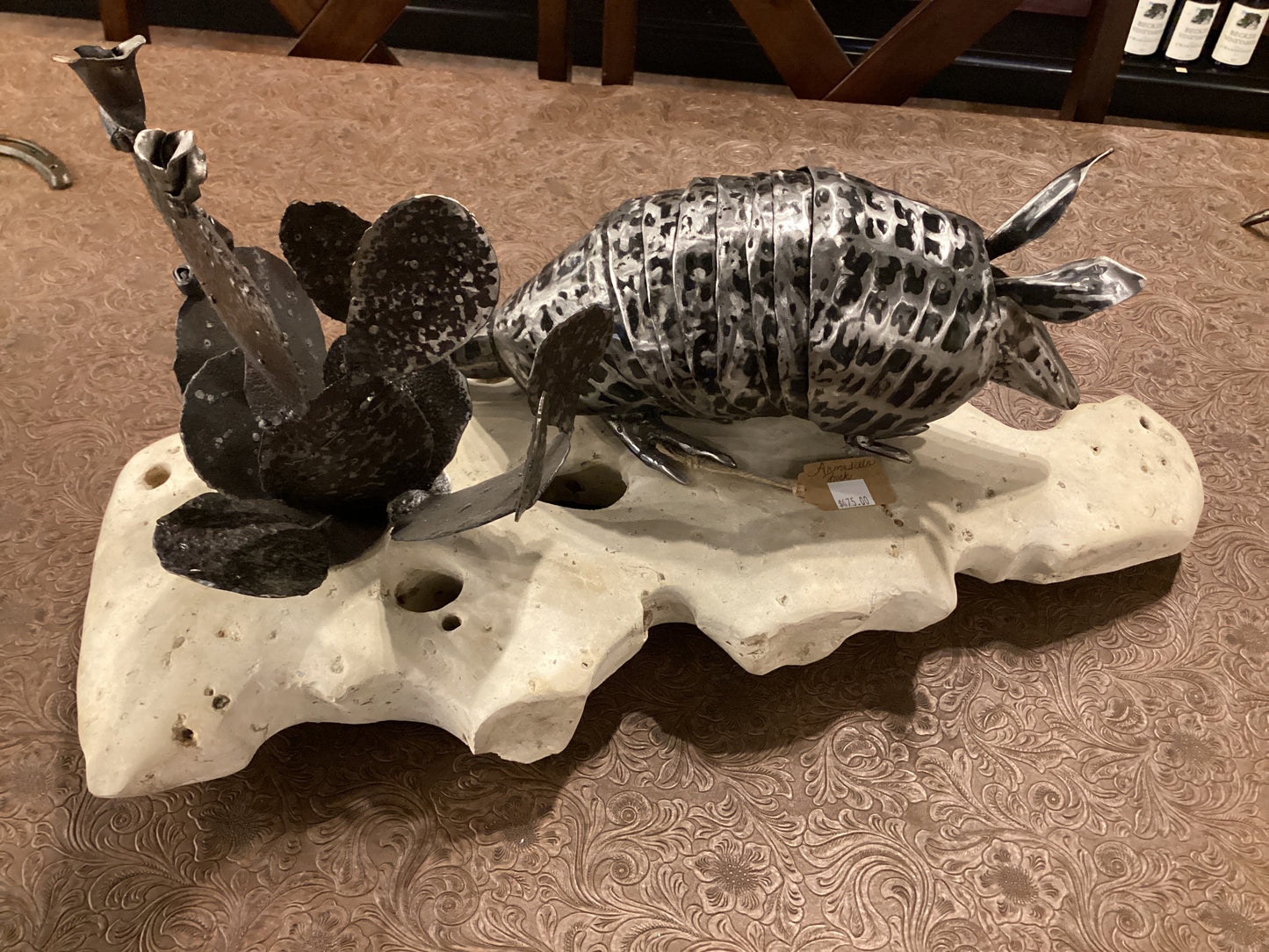 Tim's Stuff (Armadillo & Cactus on large rock)