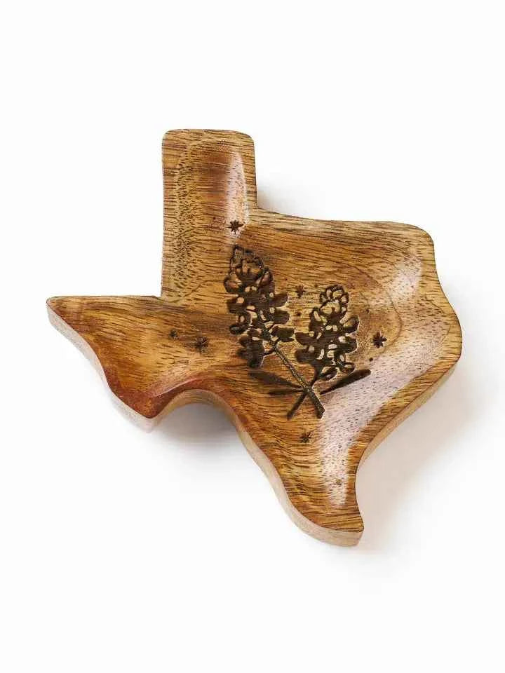 Texas Bluebonnet Jewelry Tray (Mango Wood) R589