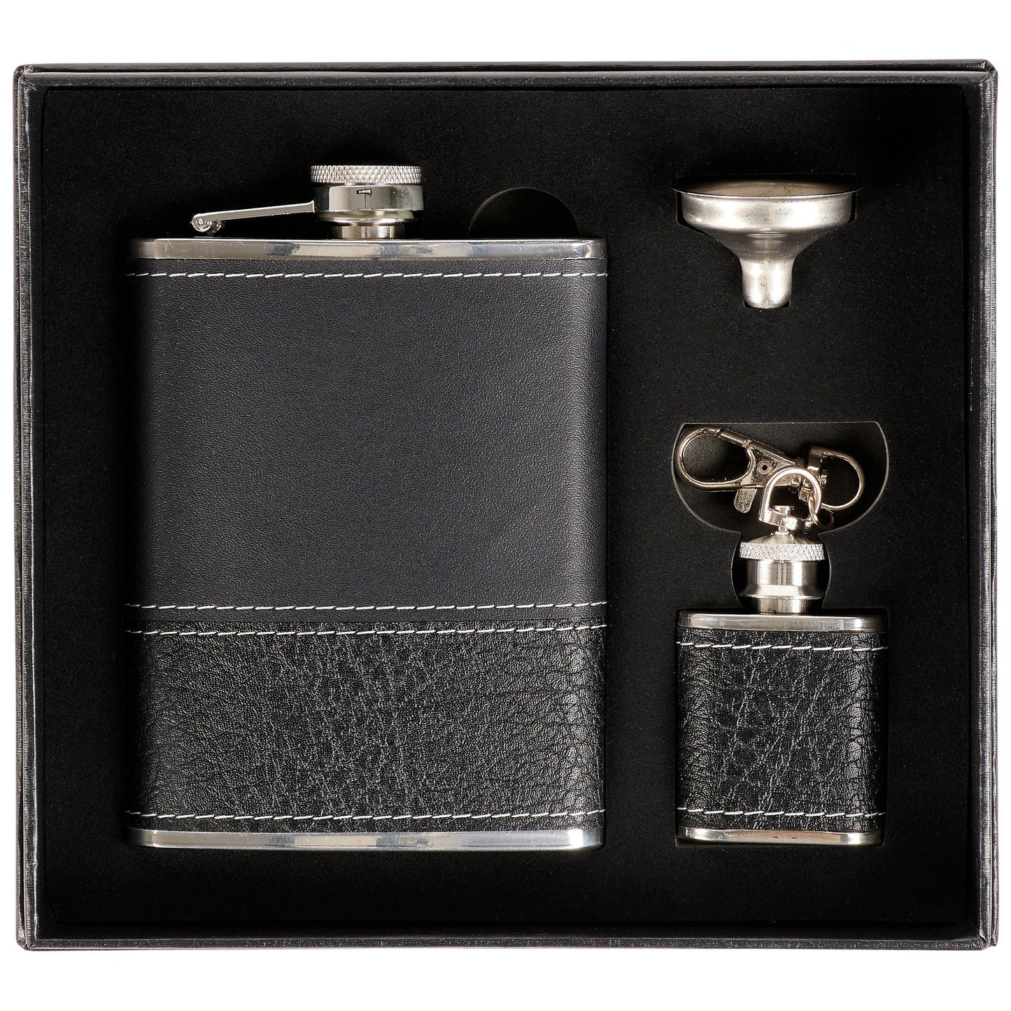 Black Grained Flask Set