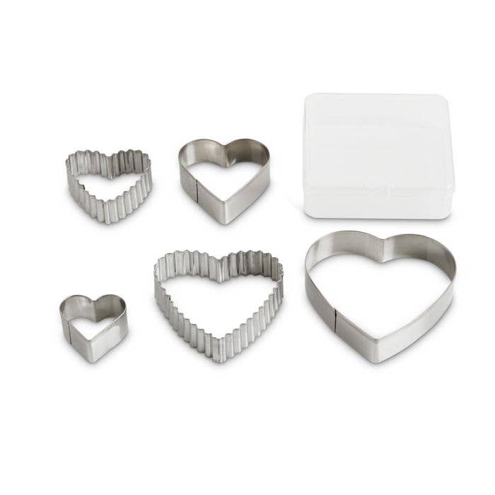 Mrs. Anderson's Baking Heart Cutter Set With Storage Container