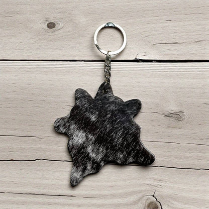 Mini cowhide rug keychain 