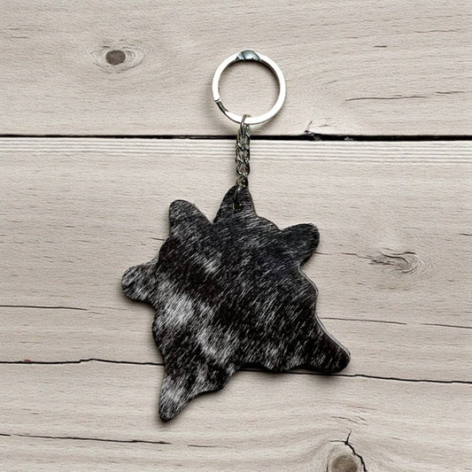 Mini cowhide rug keychain 