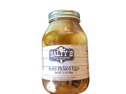 Spicy Pickled Eggs 32oz - Salty's Texas Provisions