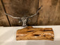 Tim's Stuff (Longhorn head on cedar phone holder)