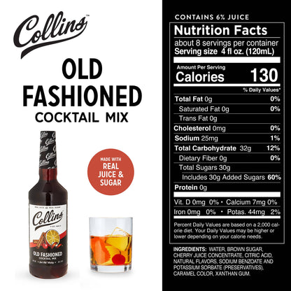 Real Sugar Old Fashioned Cocktail Mix 32 oz