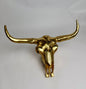 Gold Bull Head Wall Decor 21x16.5x4"