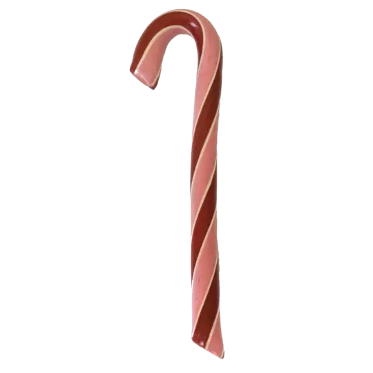 Organic Hand-Spun Jumbo Candy Cane - Cherry - 1.75 oz - Salty's Texas Provisions