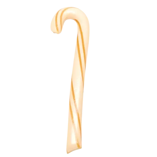 Organic Hand-Spun Jumbo Candy Cane - Butterscotch - 1.75 oz - Salty's Texas Provisions