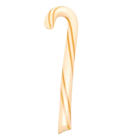 Organic Hand-Spun Jumbo Candy Cane - Butterscotch - 1.75 oz - Salty's Texas Provisions