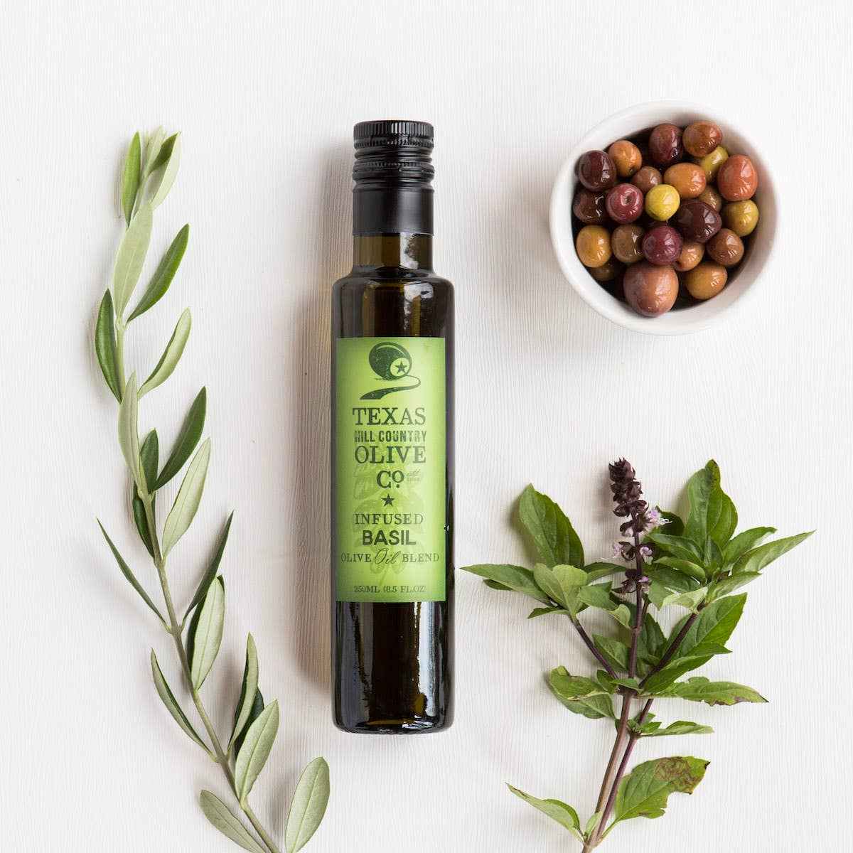 Basil Infused Olive Oil - 100ml.