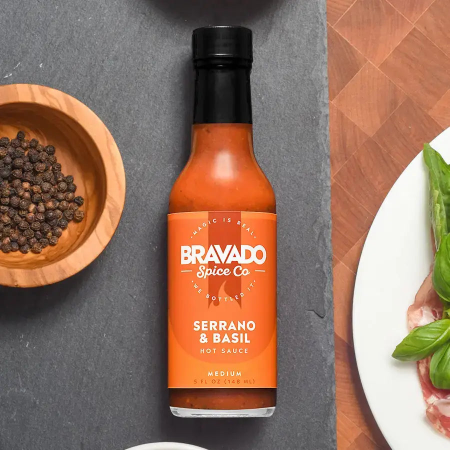 Serrano & Basil Hot Sauce (6-Pack)
