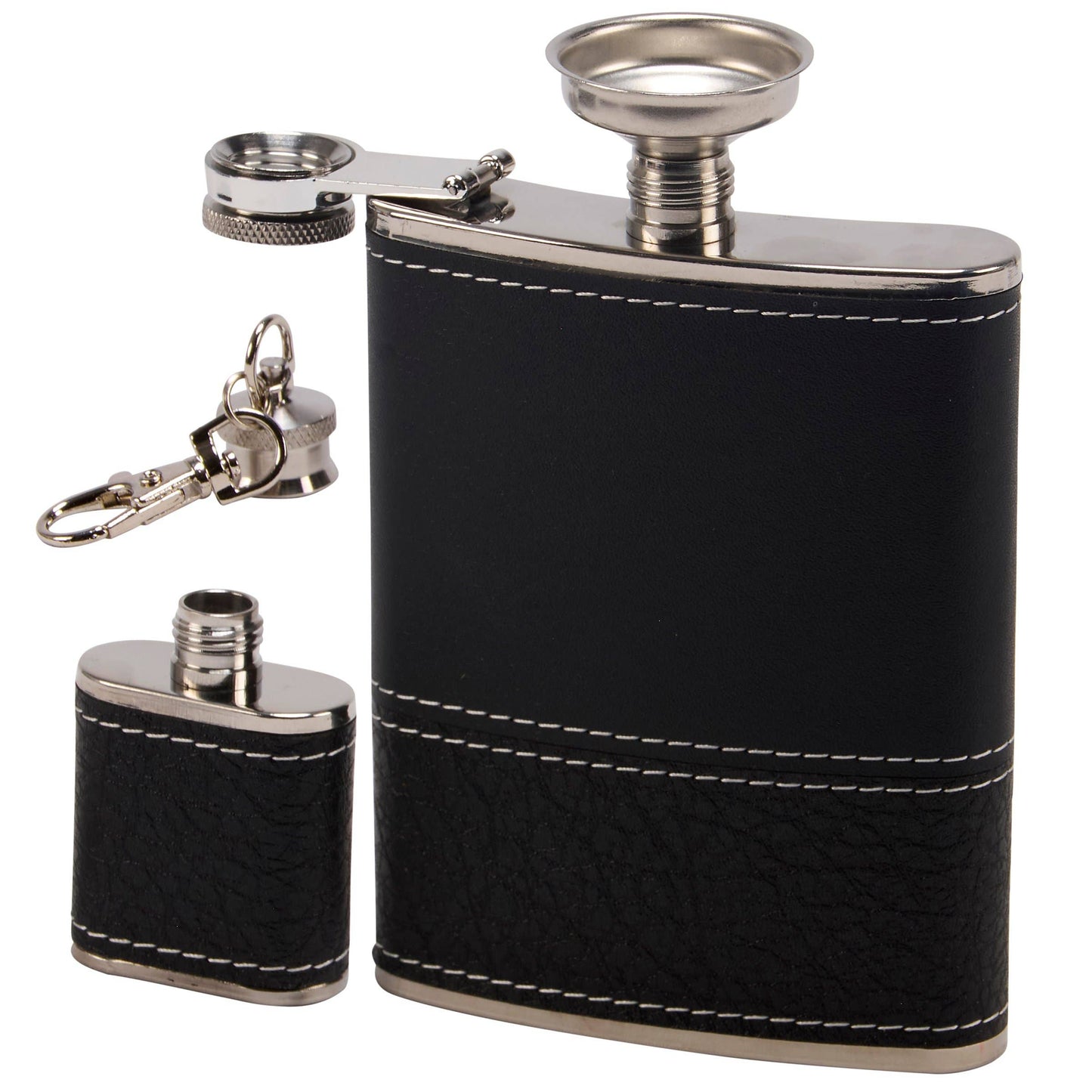 Black Grained Flask Set