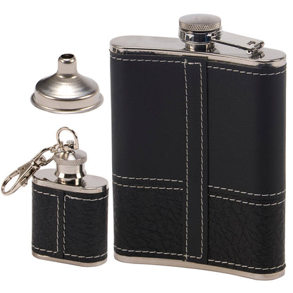 Black Grained Flask Set