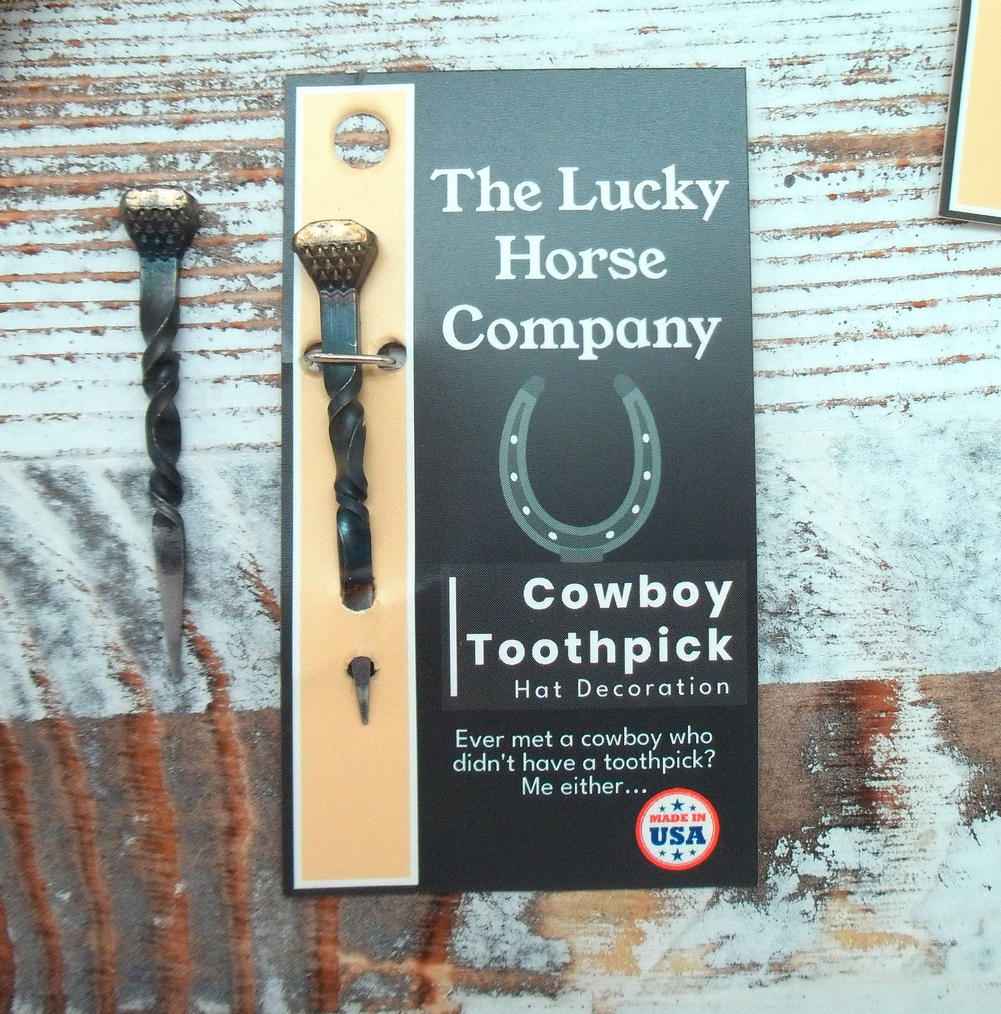 Western "Cowboy Toothpick" Hat Decoration