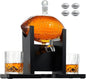 Football Decanter Set with 2 Whiskey & Wine Glasses | 1400mL - Salty's Texas Provisions
