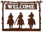 Framed 3 Riders Horizontal Welcome Sign