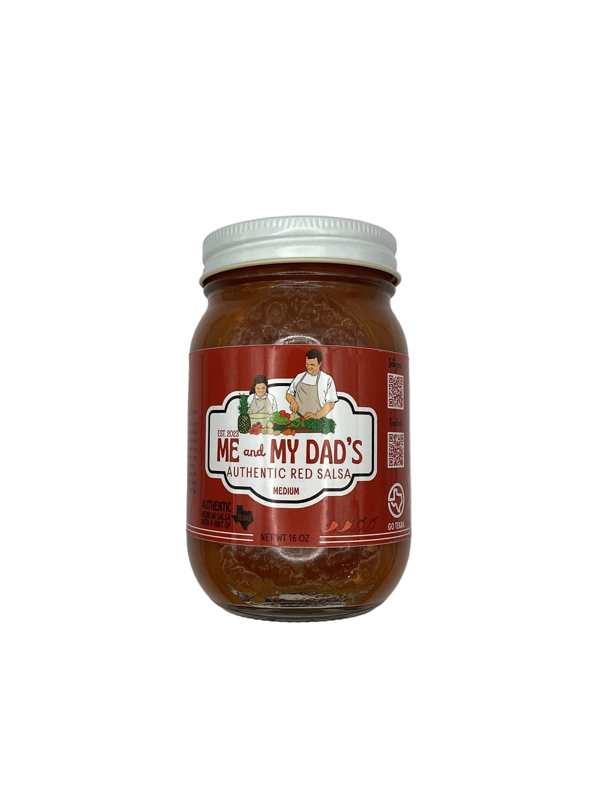 Me and My Dad’s Medium Authentic Red Salsa 16oz - Salty's Texas Provisions
