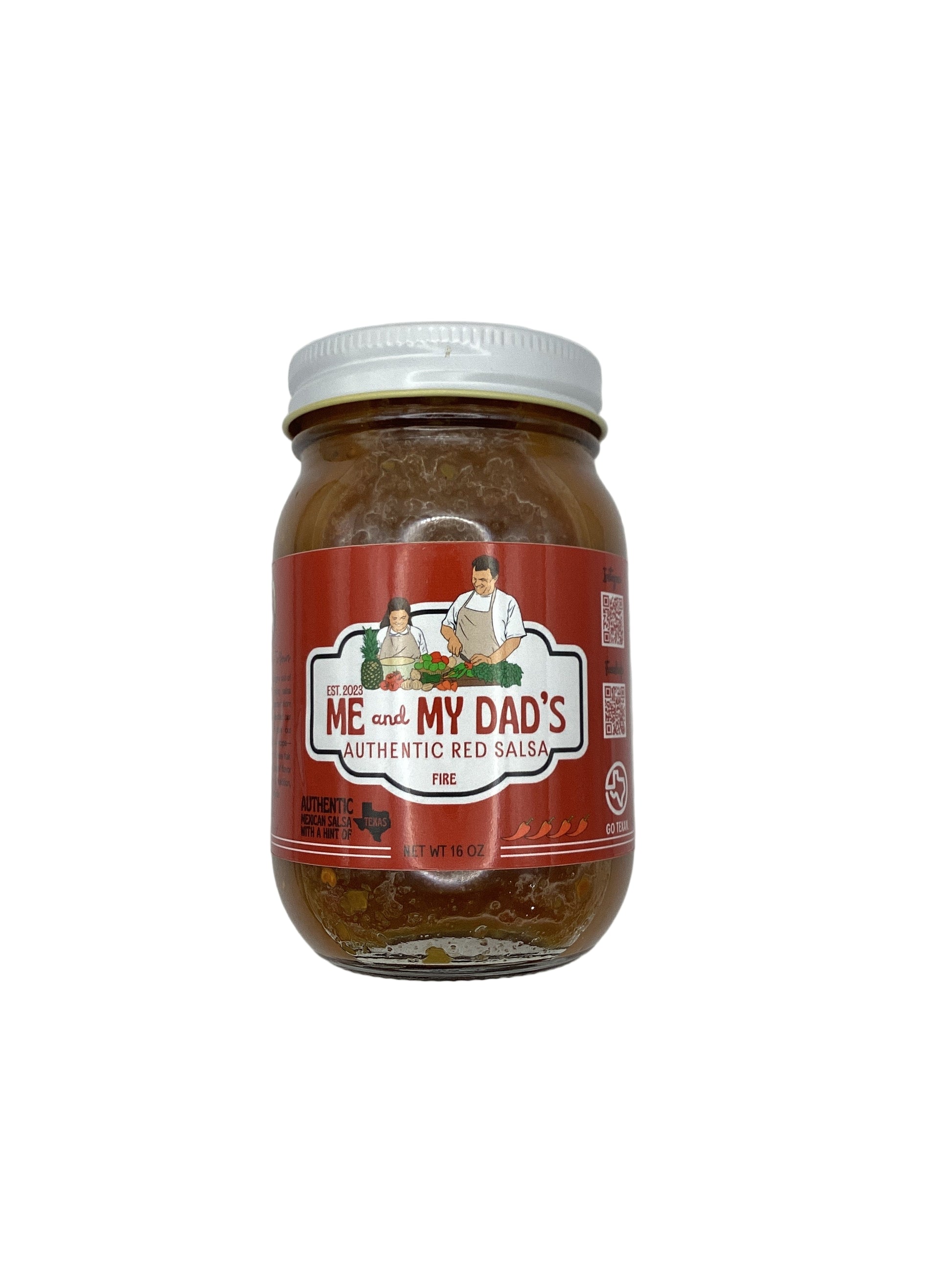 Me and My Dad’s Fire Authentic Red Salsa 16oz - Salty's Texas Provisions