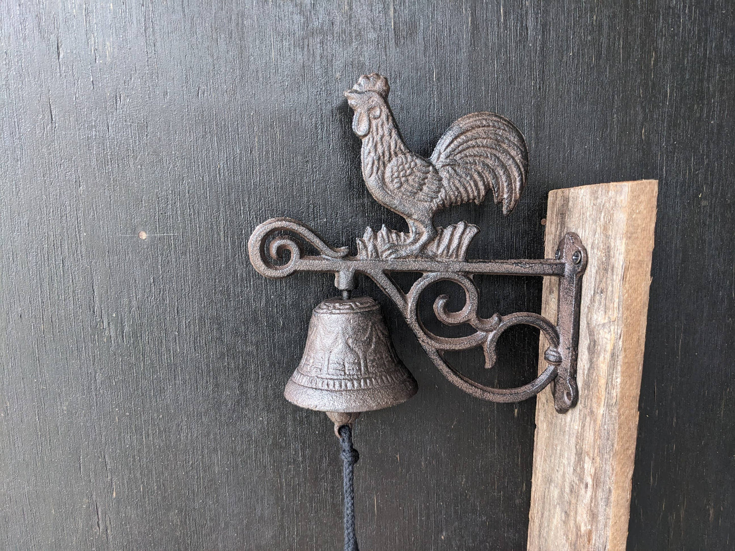 Metal Bell, Cast Iron,  Rooster Bell, Wall mount