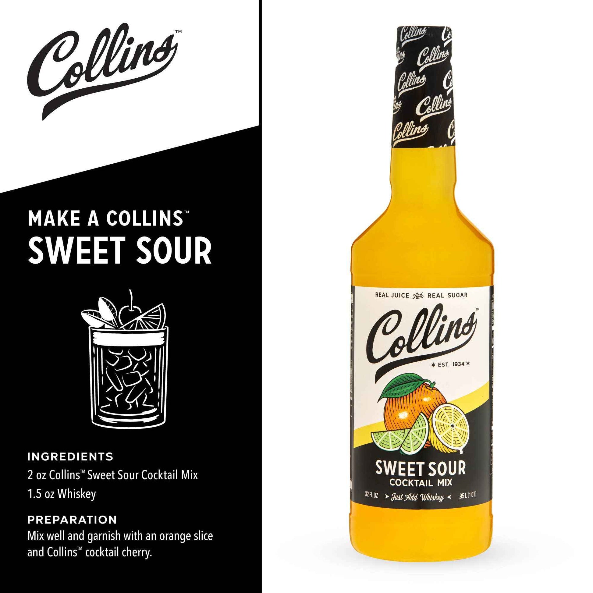Real Sugar Sweet and Sour Cocktail Mix 32 oz