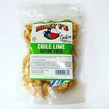 Gator Toes (Deep Fried Garlic) - Chile Lime Flavor: 3oz - Salty's Texas Provisions