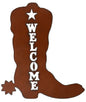 Boot Vertical Welcome Sign