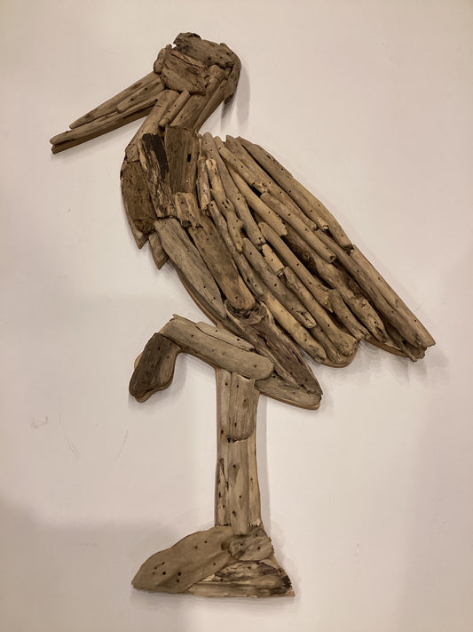 Handmade Driftwood Pelican   R589