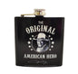 John Wayne Hip Flask - Black & White Established