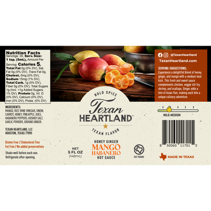 Honey Ginger Mango Habanero Hot Sauce