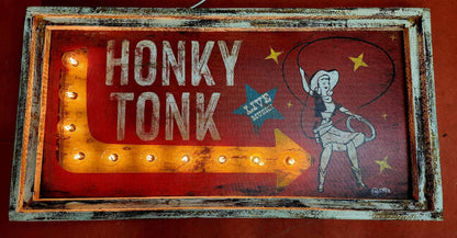 Honky Tonk - 18"x36" Lighted Artwork