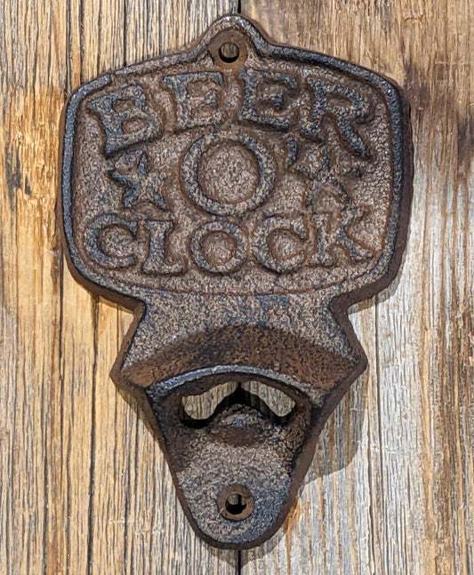 Beer O'Clock Wall-Mount Bottle Opener