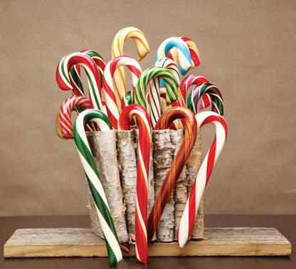 Hand-Spun Jumbo Candy Cane - Caramel Apple - 1.75 oz - Salty's Texas Provisions