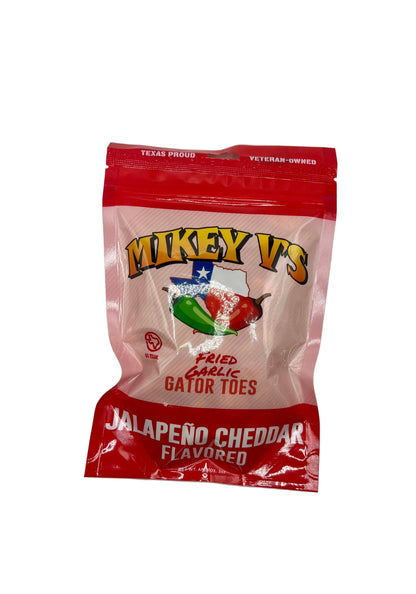 Gator Toes (Deep Fried Garlic) - Jalapeño Cheddar: 3oz - Salty's Texas Provisions