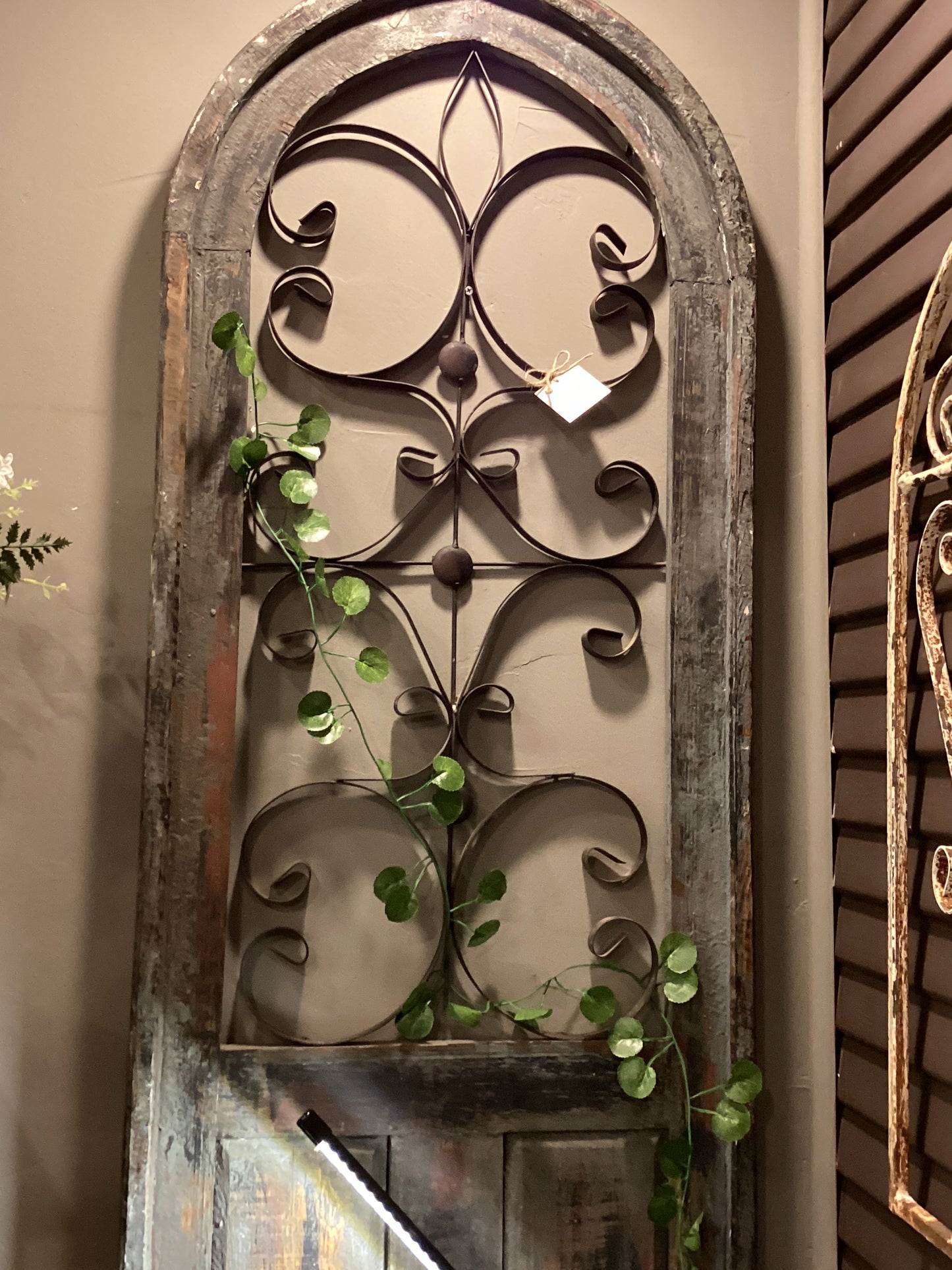 Wooden Ironwork Window Panel  R589