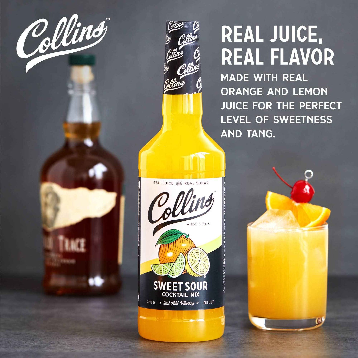 Real Sugar Sweet and Sour Cocktail Mix 32 oz