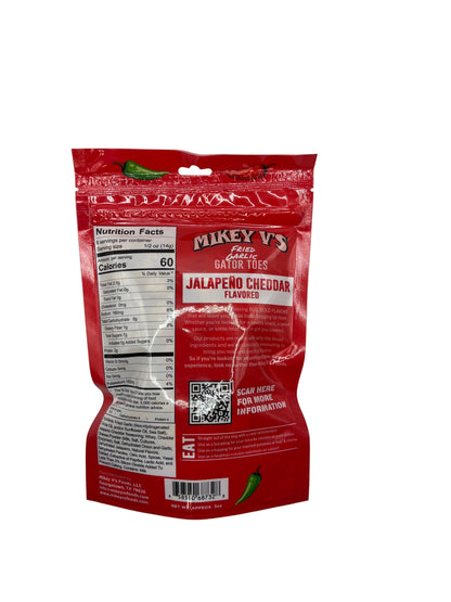 Gator Toes (Deep Fried Garlic) - Jalapeño Cheddar: 3oz - Salty's Texas Provisions