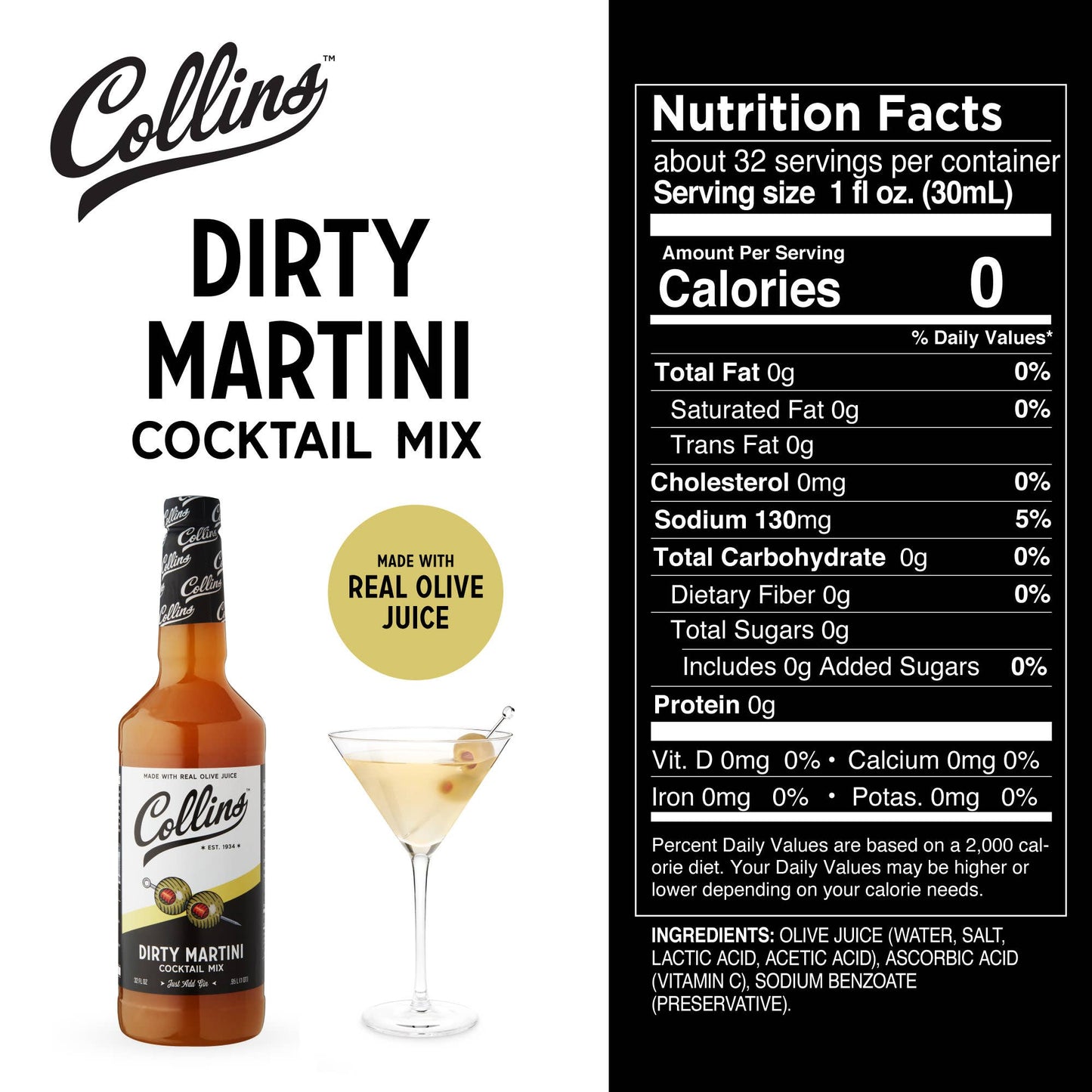 All in 1 Dirty Martini Cocktail Kit Set of 3