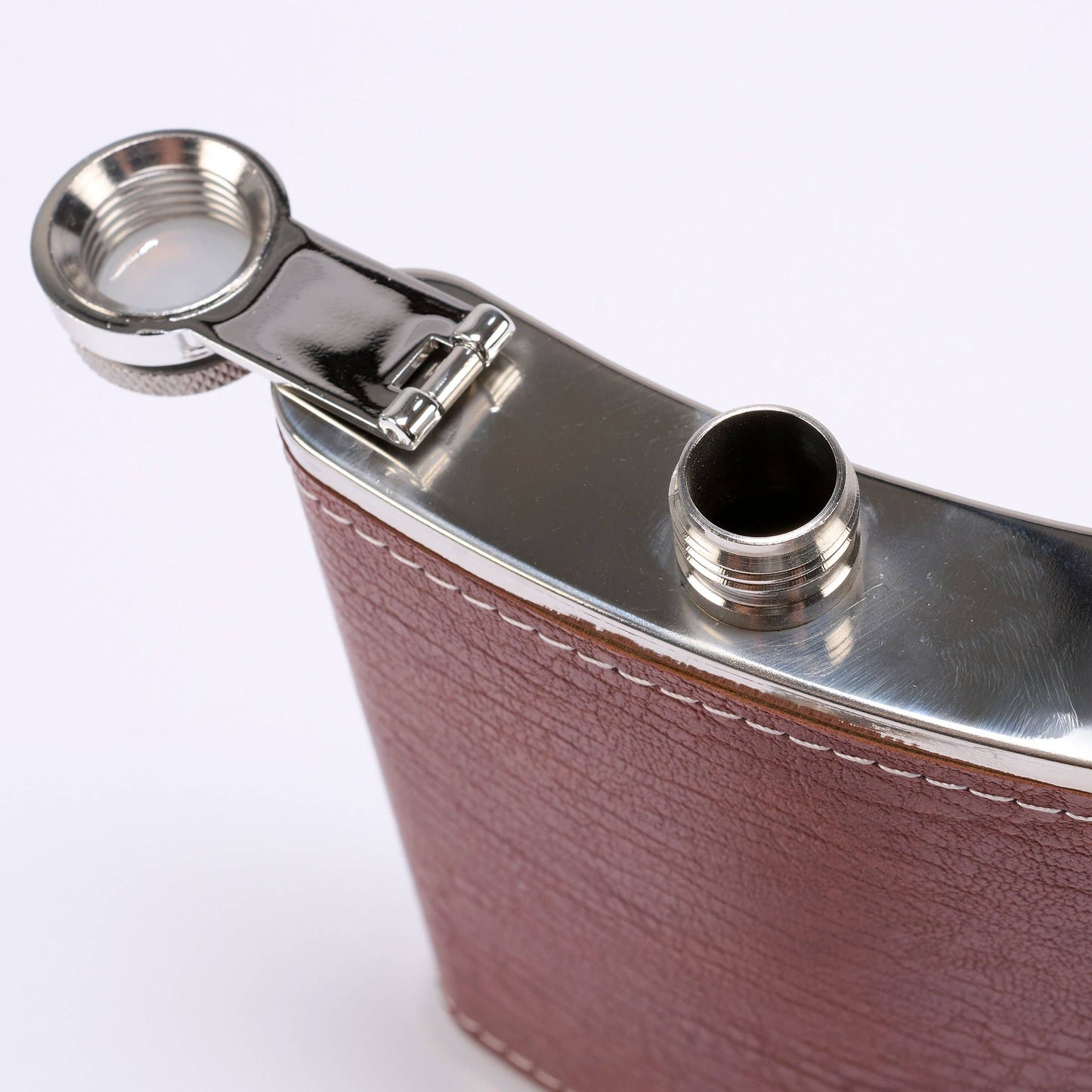 Brown Pebbled Flask Set