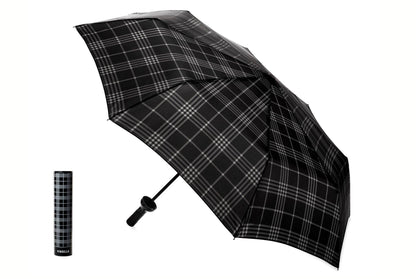 Black Plaid Bottle Umbrella - Salty's Texas Provisions