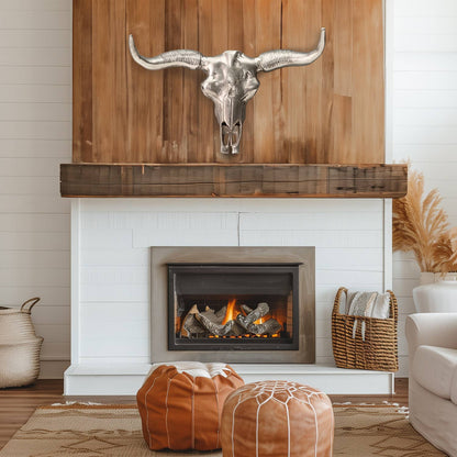 Textured Deco Bull Head (Wall Mount), S