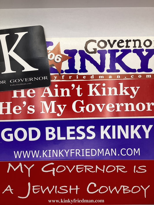 Kinky Friedman Various Bumper Stickers