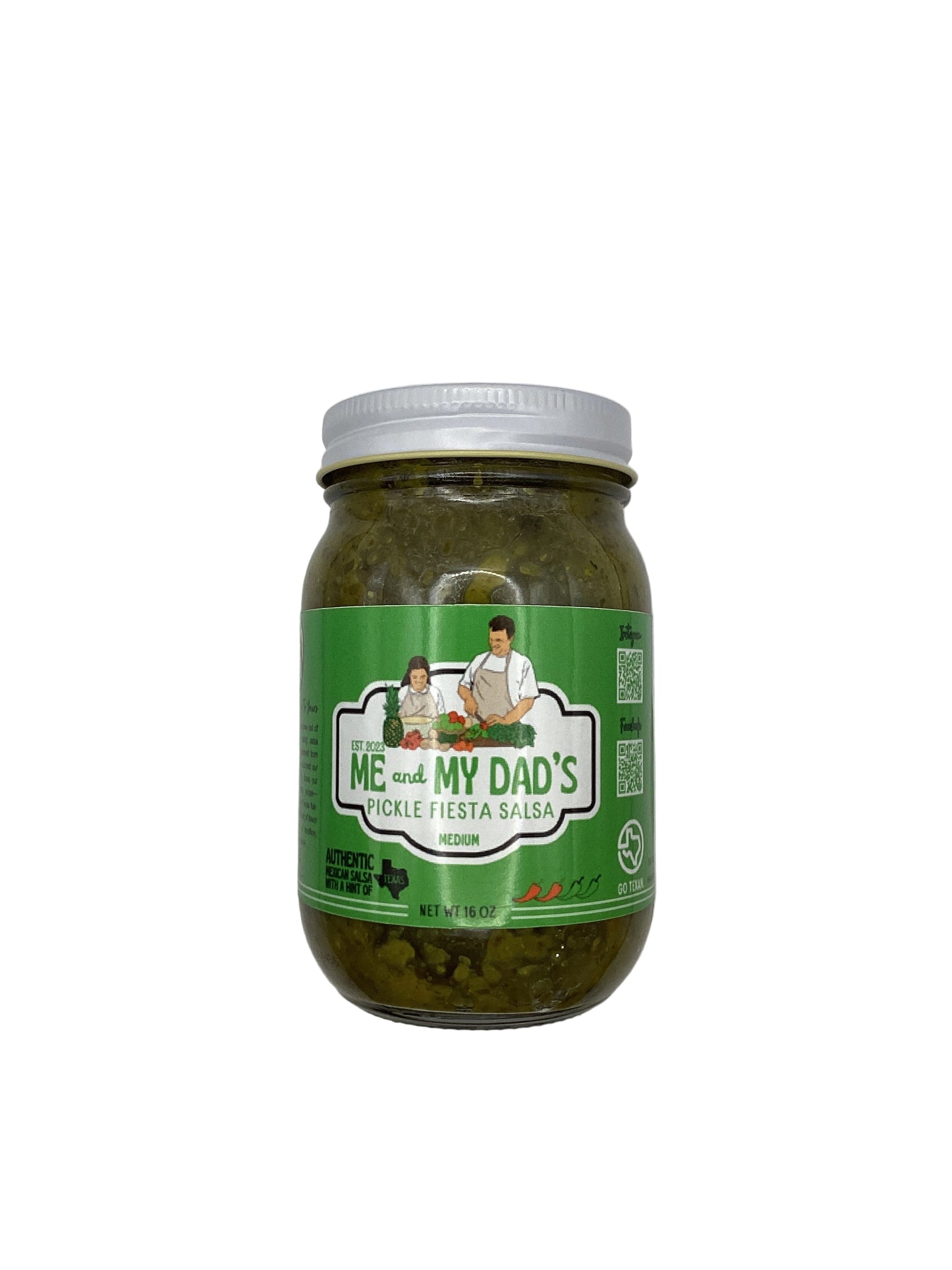 Me and My Dad’s Medium Pickle Fiesta Salsa 16oz - Salty's Texas Provisions