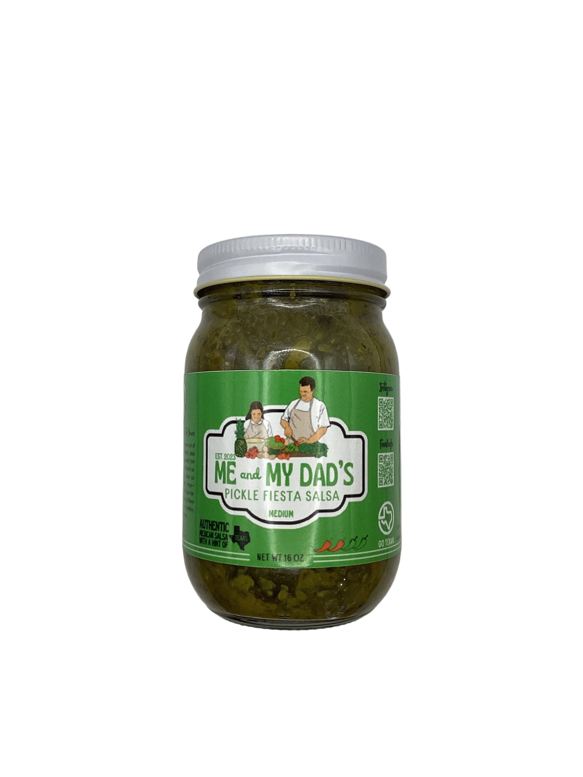 Me and My Dad’s Medium Pickle Fiesta Salsa 16oz - Salty's Texas Provisions