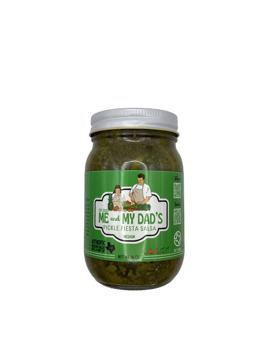 Me and My Dad’s Medium Pickle Fiesta Salsa 16oz - Salty's Texas Provisions