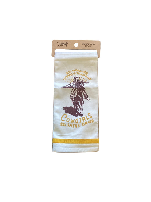 Cowgirls Shine On Kitchen Towel
