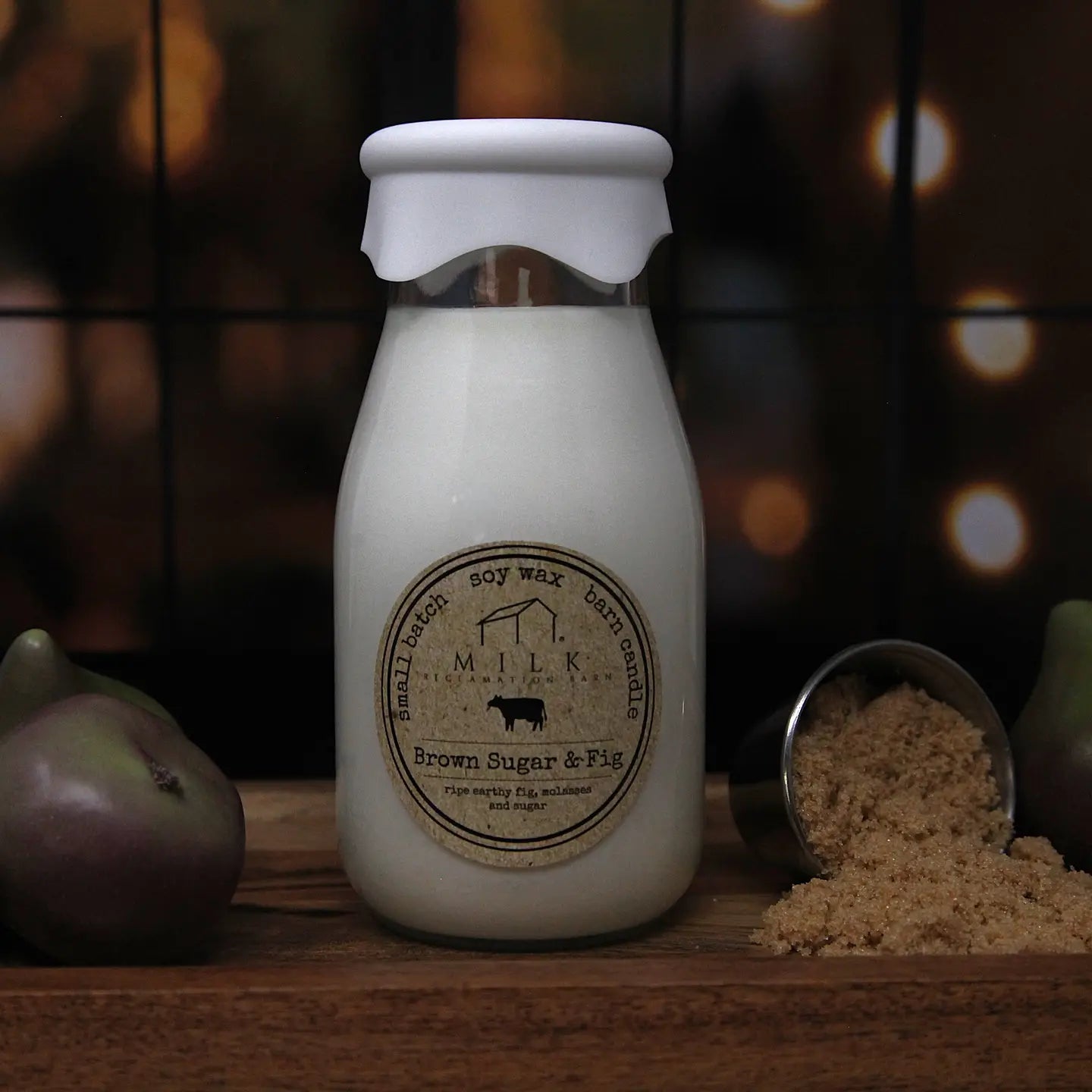 Milk Bottle Candle (Brown Sugar & Fig)  R589